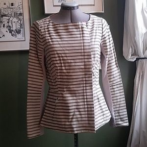 VEDA Striped Leather Jacket/Shirt